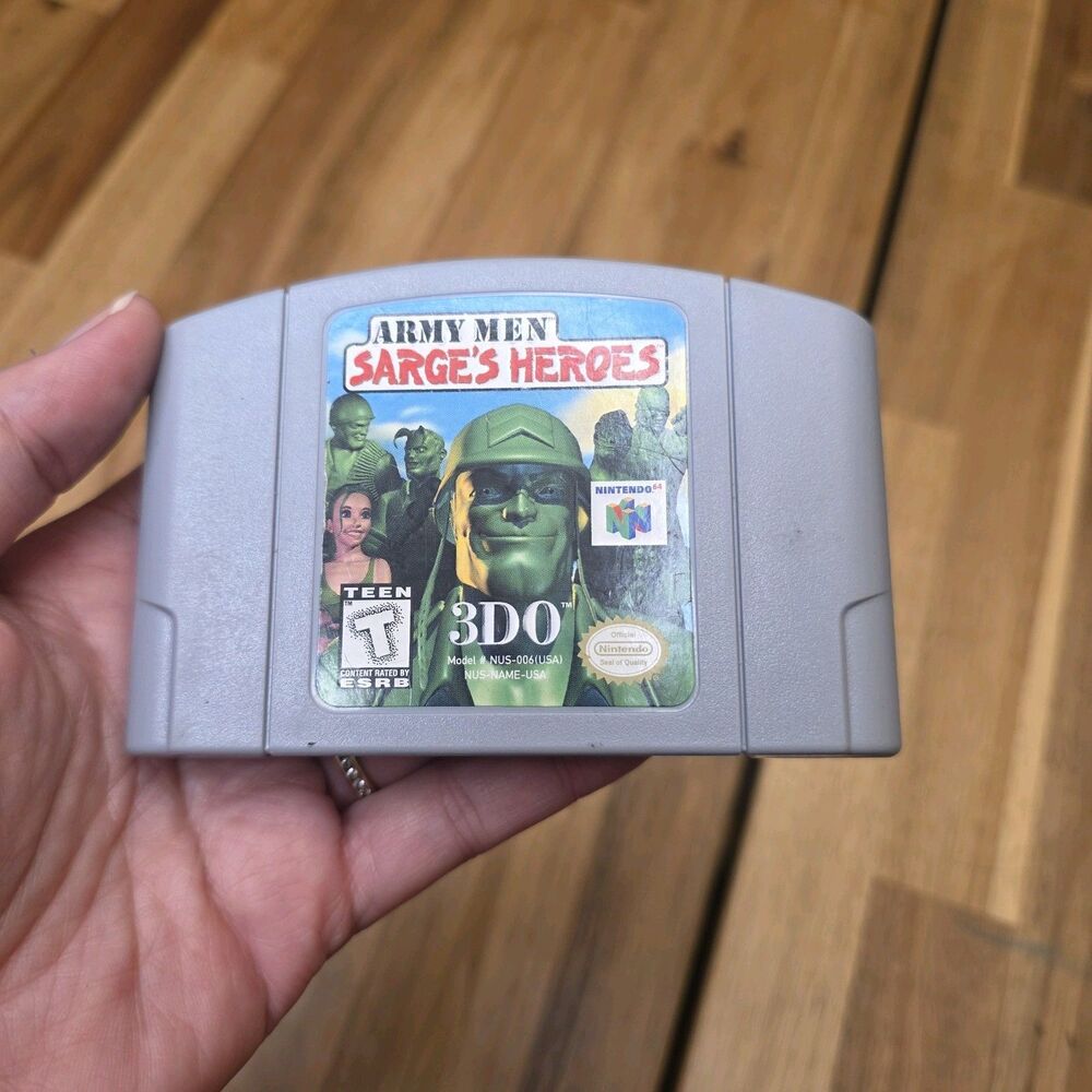 Army Men Sarge’s Heroes Nintendo 64 N64 3DO Tested Working NUS-NAME-USA